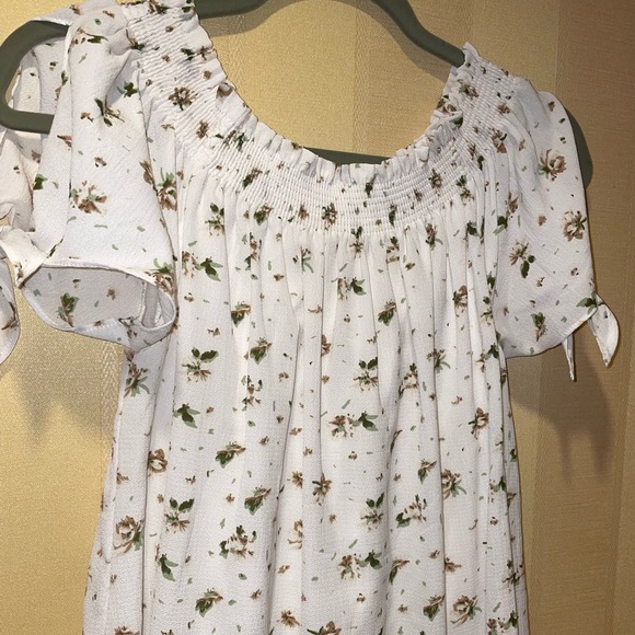 ECRU LABS Floral Print Off Shoulder Mini Dress - Picture 2 of 6